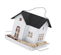 VlHpnpe Heliobird Fournisseur avec éclairage LED Outil de plan en métal immunitaire Installation gratuite pour nourrir les oiseaux en plein air Fournisseur d'oiseaux avec plateau en pierre