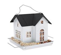 VlHpnpe Heliobird Fournisseur avec éclairage LED Outil de plan en métal immunitaire Installation gratuite pour nourrir les oiseaux en plein air Fournisseur d'oiseaux avec plateau en pierre