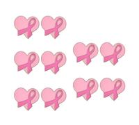 VlHpnpe Lot de 10 broches en forme de ruban de sensibilisation pour femmes, travailleurs de la santé, épinglettes décoratives pour vêtements, embellissements, broches polyvalentes