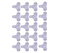 VlHpnpe Lot de 50 perles de pêche ovales transparentes à double trou - Type B - Connecteur 3 voies - Accessoires de pêche recyclables