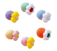 VlHpnpe Lot de 6 cloches sonores décoratives en forme de fleur pour chat - Pour enrichissement des chats - Jouet de divertissement pour animaux de compagnie