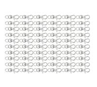 VlHpnpe Lot de 60 fermoirs mousquetons en métal avec anneaux plats pour la fabrication de porte-clés, accessoires de fabrication de bijoux, porte-clés personnalisables