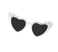 VlHpnpe Lunettes de fête en forme de cœur décorées pour anniversaire, enterrement de vie de jeune fille, accessoires photo pour femme, accessoires d'anniversaire