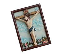 VlHpnpe Résine Jésus Christs Statue Figurines Jésus Crucifix Figurines Centres de Table Religieux Printemps Décors À La Maison Crucifix Statue