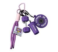 VlHpnpe Support d'haltères sportif pour sac à dos ou clés, accessoire de fitness tendance, support élégant, accessoires en métal, amateurs de gym, violet, kettlebell