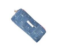 VlHpnpe Trousse à crayons de grande capacité avec fermeture éclair - Multifonction - Organiseur de voyage - Pour étudiantes et femmes, bleu marine, Beauté de masse