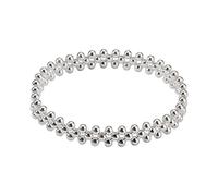 VLICKO Bracelet Femme Argent,925 Bracelet En Argent Pour Les Femmes Argent Multicouche Perles Mode Bracelet En Argent Sterling Bracelet Avec Chaîne En Argent Élastique Bijoux Chanceux Pour Les Femmes