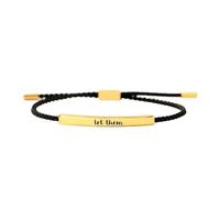 VLIEGEN Be Kind of a B Tube Bracelet réglable en acier inoxydable fait à la main gravé à la main pour femme à ma fille/meilleure amie, 42 cm, Acier inoxydable, Pas de gemme
