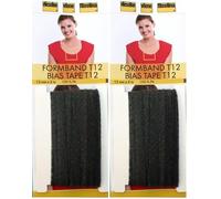 Vlieseline Stabilmanche T12 anthracite - 12 mm x 5 m (Lot de 2)