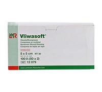 Vliwasoft Lot de 150 compresses non tissées 5 x cm 4 couches