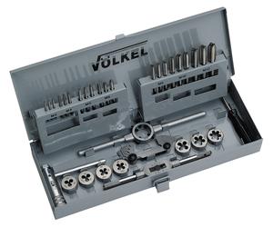 Vlkel Jeu de tarauds main et de filières M3-M12 31-PICES MÉTRIQ