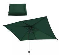 VLKLPZAHAK Auvent De Rechange Rectangulaire À 6 Baleines pour Parasol Déporté 3X2M, Toile De Remplacement Parasol De Jardin Tissu De Rechange Anti-Ultraviolet(Green)