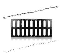 VLKLPZAHAK Couvercle De Drain En Fonte 50x20cm Grille De Drainage Extérieure, Grilles D'égout En Métal, Couvercle De Drain De Tranchée Pour Clôture De Jardin(60x40x3cm-24x16x1.2in)
