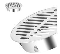 VLKLPZAHAK Couvercle De Grille De Sol Anti-blocage Couvercle De Vidange De Sol Rond Couvercle De Drain 150mm Drain De Sol En Acier Inoxydable Pour Balcon Intérieur(110mm-4.33in)