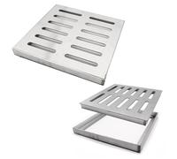 VLKLPZAHAK Couvercles De Drainage Pour Drain De Douche 25cm Grille De Drainage En Acier Inoxydable 304, Grilles De Vidange Extérieur/intérieur Pour Bassin De Captage(20x2cm-7.8x0.8in)