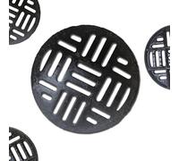 VLKLPZAHAK Grille De 50cm Couvercle De Drain Rond, Grille D'égout De Remplacement Pour Petites Pelouses, Couvercles De Vidange Robustes En Fonte Pour Sol En Béton(60x3cm-23.6x1.2in)