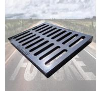 VLKLPZAHAK Grille De Drainage en Fonte De 50cm, Grille De Drainage Durable Noire, pour Puisard, Classe B125, Crépine De Drainage pour Garages(400x600x30mm)