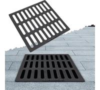 VLKLPZAHAK Grille De Drainage Extérieure 50x50cm Grille De Drainage Carrée, Grille De Drainage Plate Pour Terrasse Et Pelouse, 60x60cm 70x70cm(70x70x3cm-28x28in)