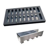 VLKLPZAHAK Grille De Drainage Robuste Grille D'égout Extérieure En Fonte Couvercle De Drain En Béton, Grille De Bassin En Métal Grille De Canal Plate(50x50cm-20x20in)