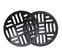 VLKLPZAHAK Grille De Drainage Ronde 30cm 40cm 50cm 60cm Couvercles De Vidange Robuste En Fonte Canal De Couverture De Drain Pour Extérieur(60x3cm-23.6x1.2in)