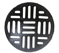 VLKLPZAHAK Grille De Drainage Ronde en Fonte 40cm Couvercle De Drain Extérieur, Grille Caniveau Robuste Crépine De Drainage Ronde pour Bassin De Captage(55x3cm-21.6x1.2in)