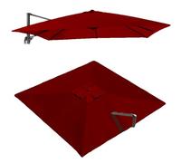 VLKLPZAHAK Housse De Rechange pour Parasol Déporté Carré De 250x250cm Tissu De Remplacement pour Parasol De Patio, Toile De Rechange pour Parasol De Marché Extérieur(Burgundy,2.5x2.5m (8.2x8.2ft))