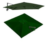 VLKLPZAHAK Housse De Rechange pour Parasol Déporté Carré De 250x250cm Tissu De Remplacement pour Parasol De Patio, Toile De Rechange pour Parasol De Marché Extérieur(Green,2.5x2.5m (8.2x8.2ft))