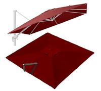 VLKLPZAHAK Parasol De Jardin Rectangulaire Toile De Rechange 300x400cm Auvent De Rechange pour Déporté Parasol 8 Baleines, Tissu De Rechange pour Parasol De Table(Burgundy,4x3m (13x9.8ft))