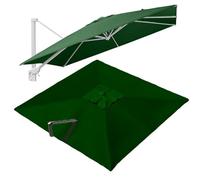 VLKLPZAHAK Parasol De Jardin Rectangulaire Toile De Rechange 300x400cm Auvent De Rechange pour Déporté Parasol 8 Baleines, Tissu De Rechange pour Parasol De Table(Green,4x3m (13x9.8ft))