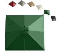 VLKLPZAHAK Rectangle Toile De Rechange pour Parasol Déporté 4x3m Auvent De Rechange Parasol De Jardin avec Air Vent Tissu De Remplacement Parasol 8 Baleines(Green,4x3m (13x9.8ft))