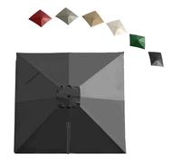 VLKLPZAHAK Rectangle Toile De Rechange pour Parasol Déporté 4x3m Auvent De Rechange Parasol De Jardin avec Air Vent Tissu De Remplacement Parasol 8 Baleines(Grey,3x3m (9.8x9.8ft))