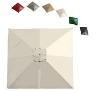 VLKLPZAHAK Rectangle Toile De Rechange pour Parasol Déporté 4x3m Auvent De Rechange Parasol De Jardin avec Air Vent Tissu De Remplacement Parasol 8 Baleines(Beige,4x3m (13x9.8ft))