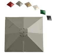 VLKLPZAHAK Rectangle Toile De Rechange pour Parasol Déporté 4x3m Auvent De Rechange Parasol De Jardin avec Air Vent Tissu De Remplacement Parasol 8 Baleines(Light Grey,3x3m (9.8x9.8ft))