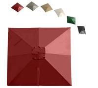 VLKLPZAHAK Rectangle Toile De Rechange pour Parasol Déporté 4x3m Auvent De Rechange Parasol De Jardin avec Air Vent Tissu De Remplacement Parasol 8 Baleines(Burgundy,4x3m (13x9.8ft))