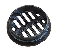 VLKLPZAHAK Siphon De Sol En Fonte Petite Grille De Drainage, Couvercles De Vidange Extérieur Drain De Sol Rond Couvercle De Drain De Sol Pour Patios Pelouses(160mm-6.3in)