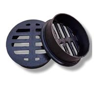 VLKLPZAHAK Siphon De Sol Rond 50-250mm Grille De Drainage En Fonte Robuste, Grille De Drainage Noire, Crépine De Remplacement En Métal(160mm-6.3in)