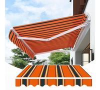 VLKLPZAHAK Tissu De Remplacement pour Auvent De Terrasse Rétractable, Toile De Rechange pour Store Pare-Soleil Extérieur, Toile D'Auvent en Polyester((13x9.8ft) 4x3 m)