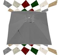 VLKLPZAHAK Toile De Rechange Parasol De Jardin 4x3m Rectangle Tissu De Remplacement pour Parasol Déporté Housse De Rechange pour Parasol De Table Marché(Light Grey,4x3m (13x9.8ft))