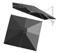 VLKLPZAHAK Toile De Rechange Parasol De Jardin Rectangulaire 400x300cm Parasol Déporté Auvent De Rechange, Tissu De Rechange 8 Baleines pour Parasol De Table Marché(Grey,3x3m (9.8x9.8ft))