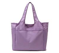Vllcsla Femme 42x30x18cm Sac de Sport, Duffle Bag 22.68L, Sac à Main Voyage Imperméable Résistant à Déchirure, Ultra Leger Sac de Voyage Sac Caba pour Femme Sac à Bandoulière (Pourpre)