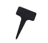 Vllcsla Lot de 50 Étiquettes en Plastique pour Plantes, 12 couleurs, 10 x 6 cm, Étiquettes de Jardin en T pour Plantes Extérieur, Étiquette Plastique Pouvant Etiquette Potager, Noir