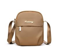 Vllcsla Sacs à Bandoulière Petit pour Femmes en Tissu, 15 cm de large x 19 cm de long x 7 cm de profondeur, Sac à Main pour Téléphone Léger, Anti-vol, pour Voyage, Utilisation Quotidienne, Marron