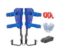 Vllentin Crampons d'escalade d'arbre,éQuipement ExtéRieur à Sangle Ajustable,Griffe Elagage avec Gants Et Sangles De Pied,éQuipement Professionnel,pour Adultes Adolescents Hommes Arboristes