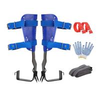 Vllentin Crampons d'escalade d'arbre,éQuipement ExtéRieur à Sangle Ajustable,Griffe Elagage avec Gants Et Sangles De Pied,éQuipement Professionnel,pour Adultes Adolescents Hommes Arboristes