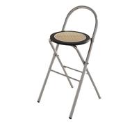 Vllentin Tabouret Bar Pliant avec Dossiers,Tabouret Pliable avec Dossiers Et Repose-Pieds,Confortable Et Bon Maintien,Facile à Transporter,pour Cuisine,Maison,Bar,Balcon,Café