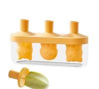 Vllold Bac à crème glacée - Moules à crème glacée en silicone à 3 cavités avec bâtons | Outils spécialisés Gadgets pour , tout-petits, journées chaudes, fruits, camping, boisson
