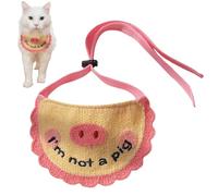 Vllold Bavoir pour chien - Collier tendance pour animal de compagnie avec motif dessin animé - Tissé à la main réglable confortable pour animal domestique chat chiot collier pour chiens de petite et