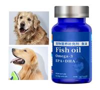 Vllold Huile de poisson pour chiens, suppléments d'huile de poisson pour chien | Complément alimentaire naturel pour les pattes pour la santé, la beauté, la perte de cheveux, les démangeaisons, les