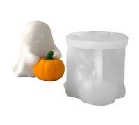 Vllold Moules à bonbons fantômes - Moules 3D Halloween en forme de debout pour coulée de ciment - Facile à démouler - Aide à la fabrication de savon, bougies, ciment et argile, résine