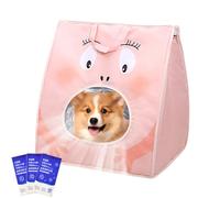 Vllold Sac de transport pour chat - Sac de transport pour chat - Poche de glace intégrée - Boîtier ventilé pliable isolant portable pour vélo, voiture, camping, avion, voyage en plein air